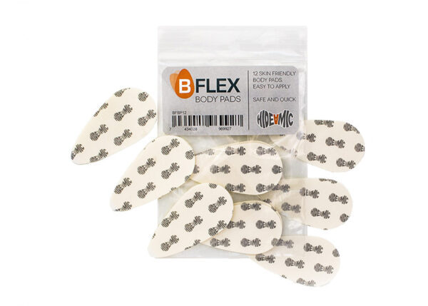 HIDE-A-MIC B_FLEX BODY PAD. HYPO ALLERGENIC STICKER/PAD FOR B_FLEX
